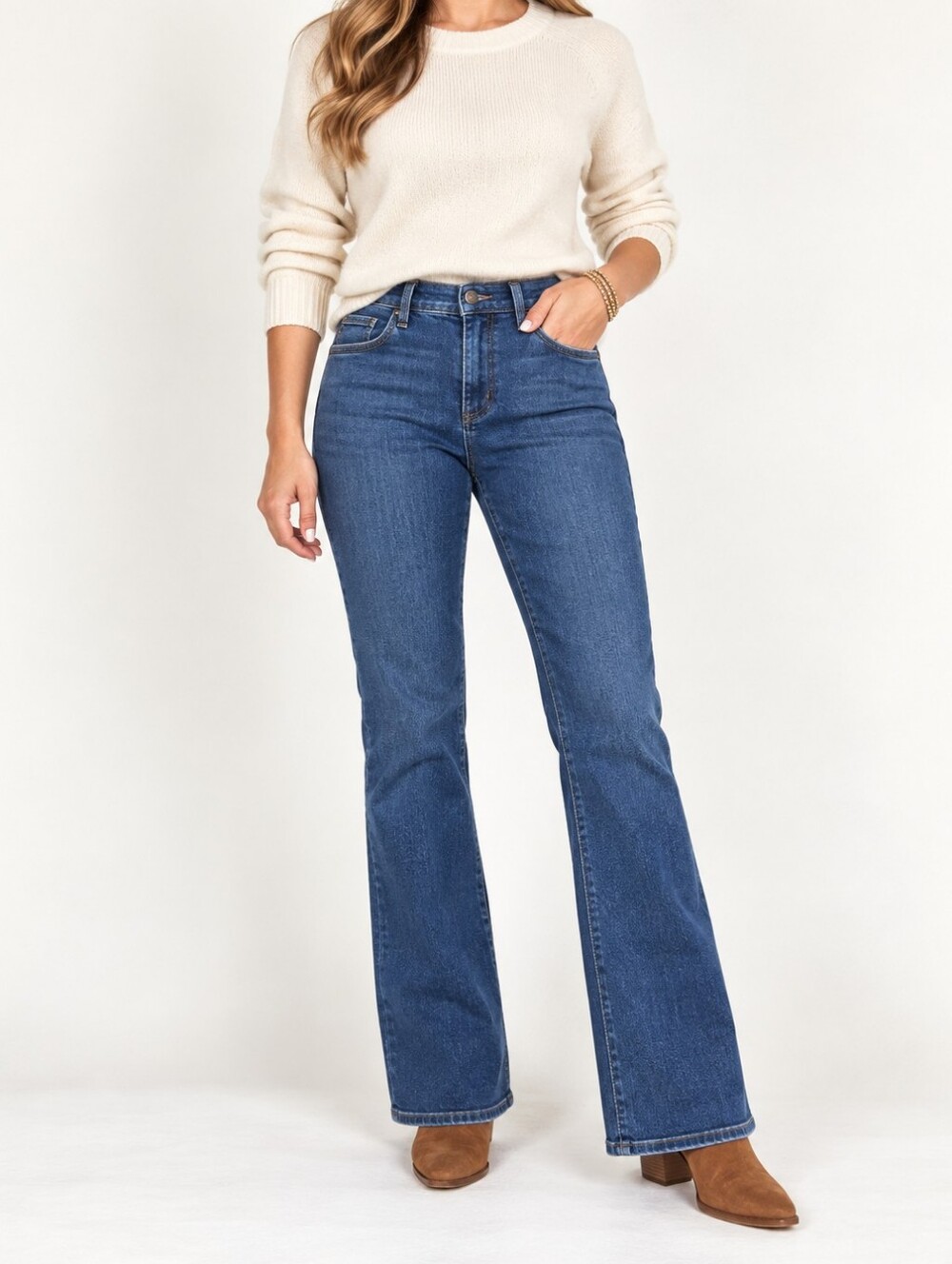 NYDJ Tummy Tuck Jeans Womens 6 Bootcut Stretch Medium Wash Denim Style 4059